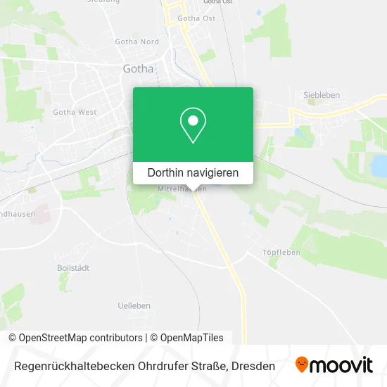 Regenrückhaltebecken Ohrdrufer Straße Karte