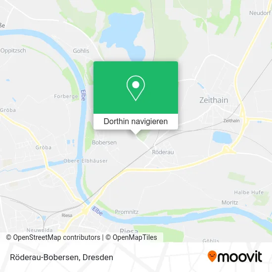 Röderau-Bobersen Karte