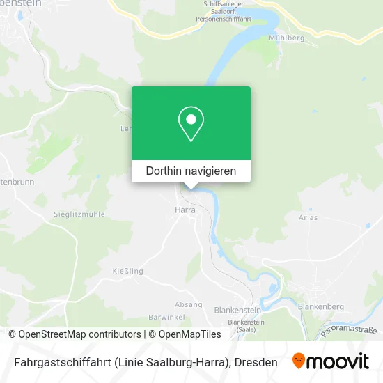 Fahrgastschiffahrt (Linie Saalburg-Harra) Karte