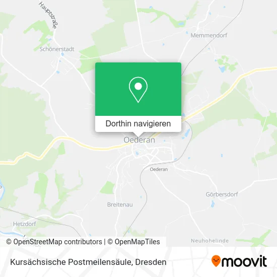 Kursächsische Postmeilensäule Karte