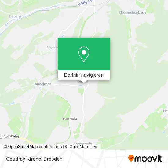 Coudray-Kirche Karte