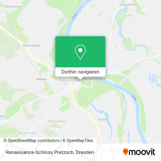 Renaissance-Schloss Pretzsch Karte