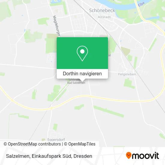 Salzelmen, Einkaufspark Süd Karte