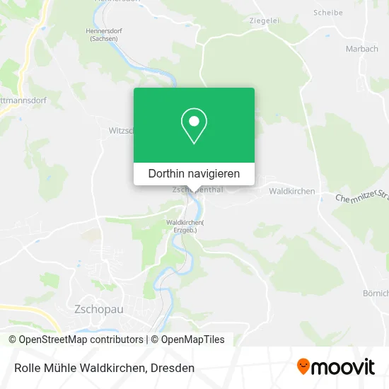 Rolle Mühle Waldkirchen Karte