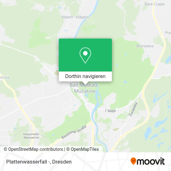 Plattenwasserfall - Karte