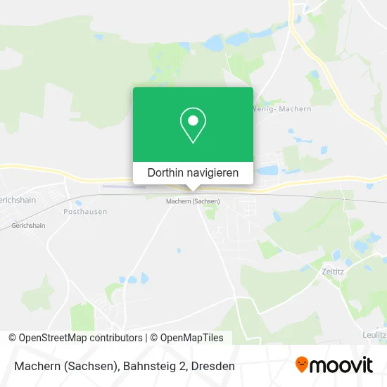 Machern (Sachsen), Bahnsteig 2 Karte