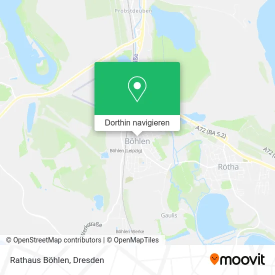 Rathaus Böhlen Karte
