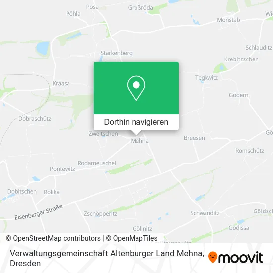 Verwaltungsgemeinschaft Altenburger Land Mehna Karte