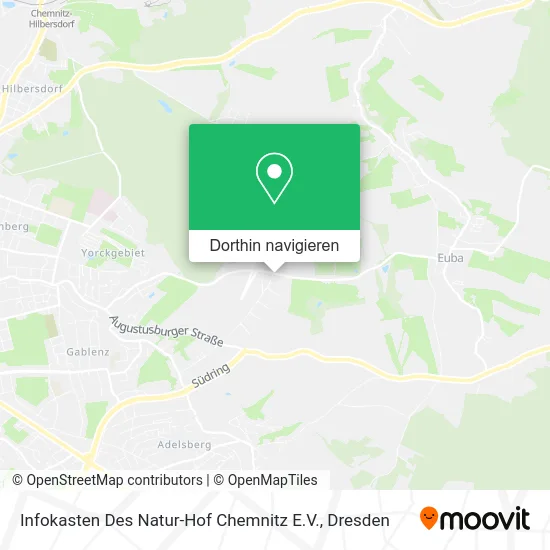 Infokasten Des Natur-Hof Chemnitz E.V. Karte