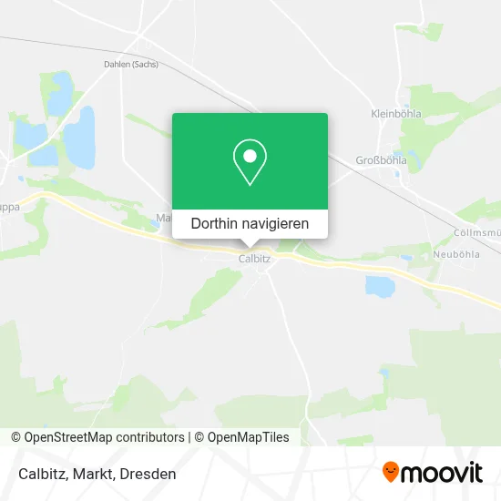 Calbitz, Markt Karte