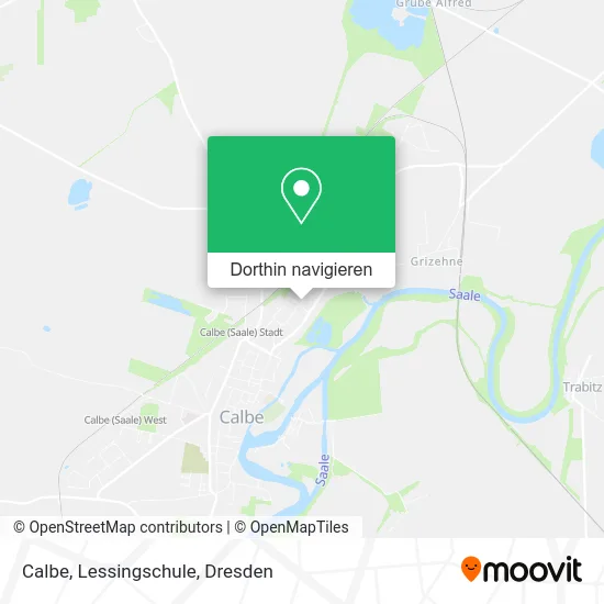 Calbe, Lessingschule Karte