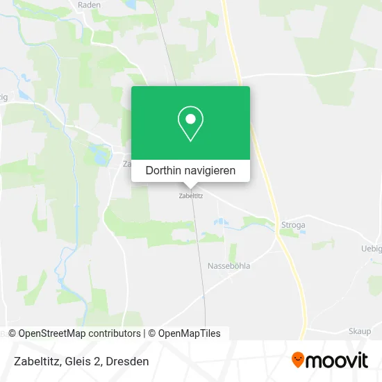 Zabeltitz, Gleis 2 Karte