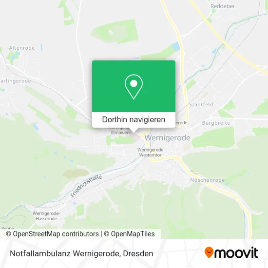 Notfallambulanz Wernigerode Karte