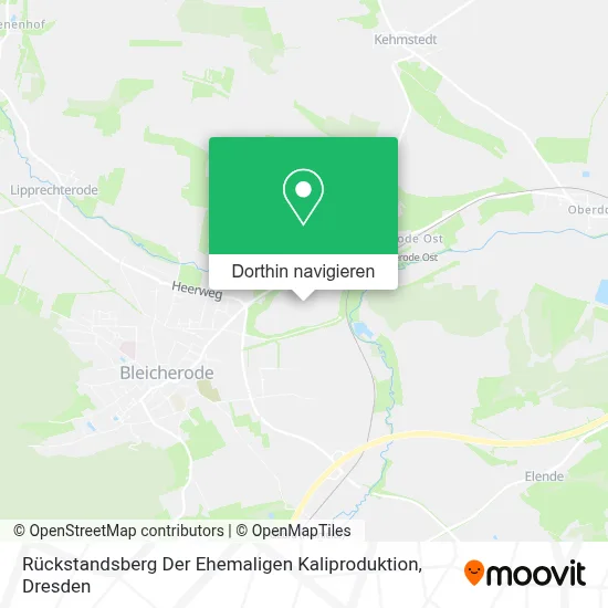 Rückstandsberg Der Ehemaligen Kaliproduktion Karte