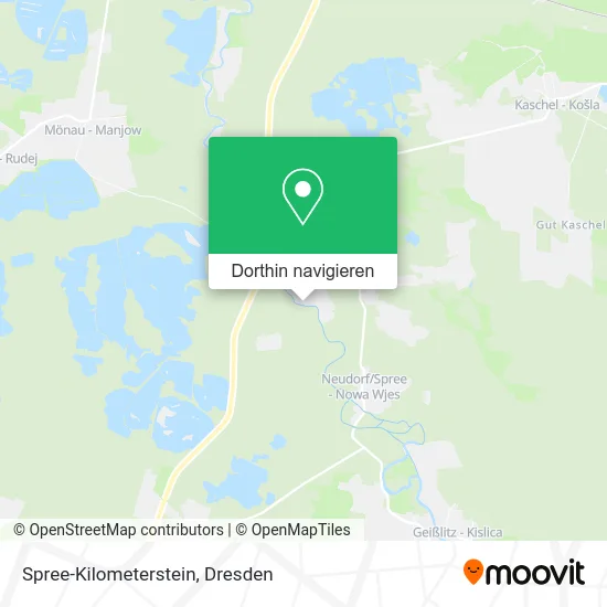 Spree-Kilometerstein Karte