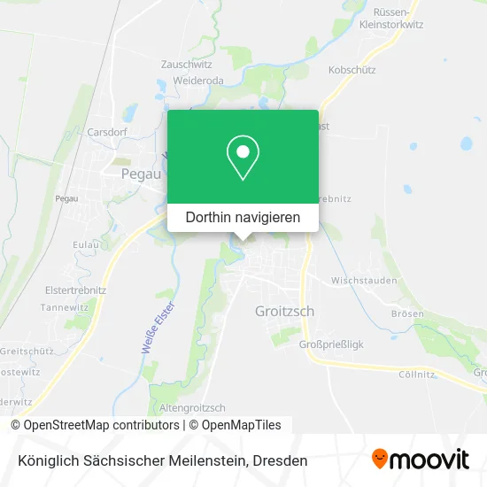 Königlich Sächsischer Meilenstein Karte