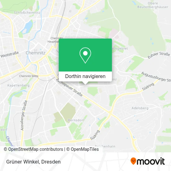 Grüner Winkel Karte