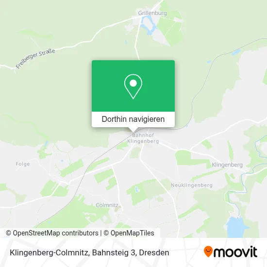 Klingenberg-Colmnitz, Bahnsteig 3 Karte