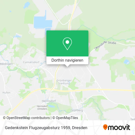 Gedenkstein Flugzeugabsturz 1959 Karte