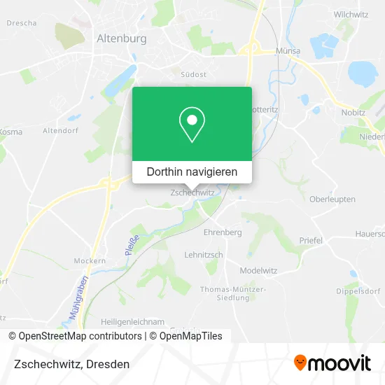 Zschechwitz Karte