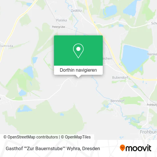 Gasthof ""Zur Bauernstube"" Wyhra Karte