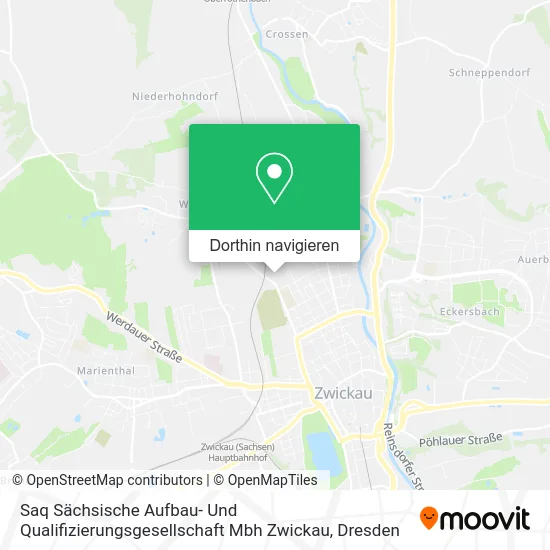 Saq Sächsische Aufbau- Und Qualifizierungsgesellschaft Mbh Zwickau Karte