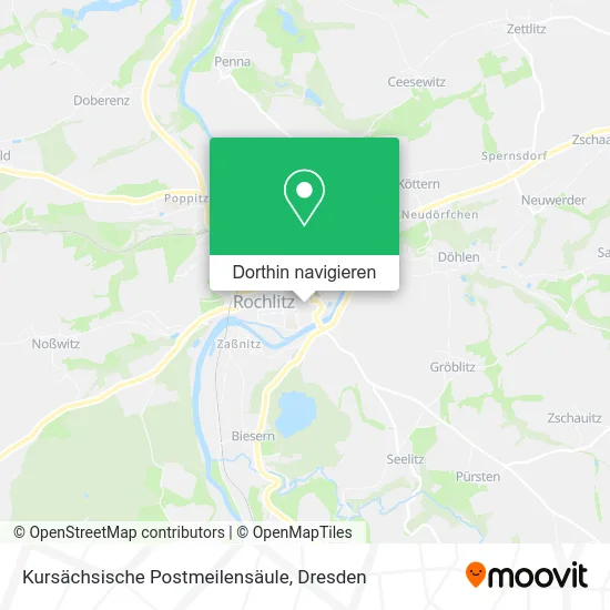 Kursächsische Postmeilensäule Karte