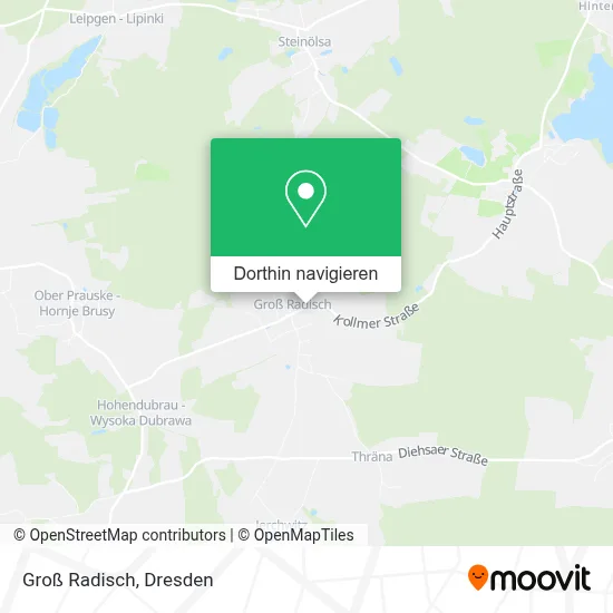 Groß Radisch Karte