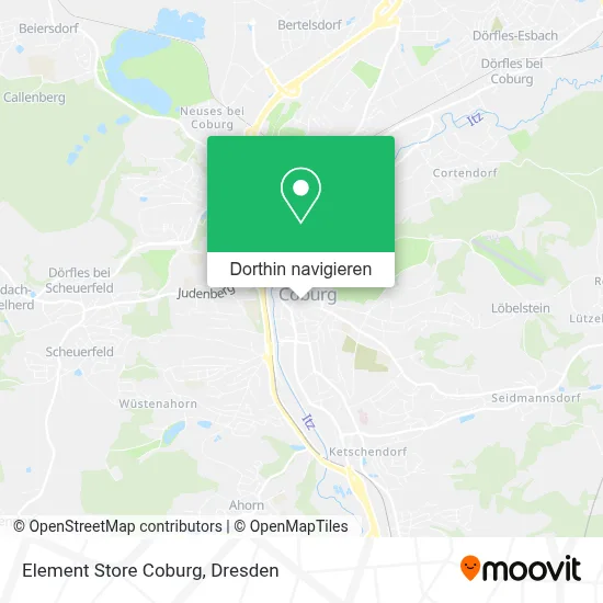 Element Store Coburg Karte