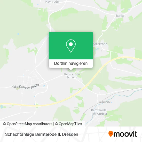 Schachtanlage Bernterode II Karte