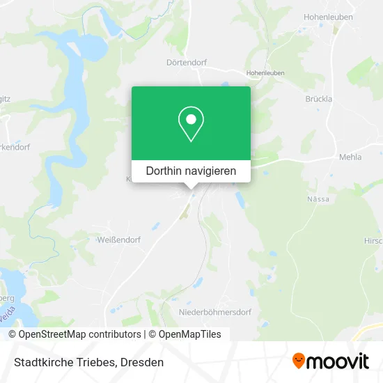 Stadtkirche Triebes Karte