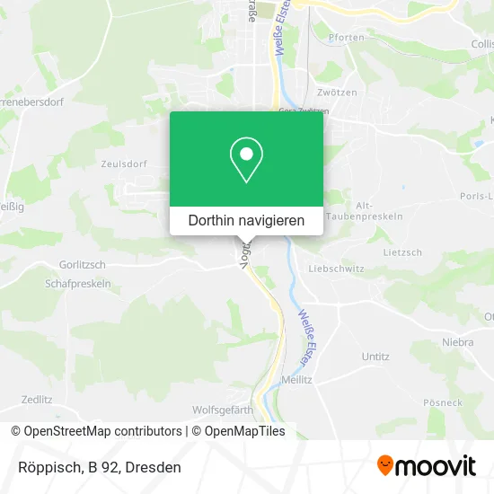 Röppisch, B 92 Karte