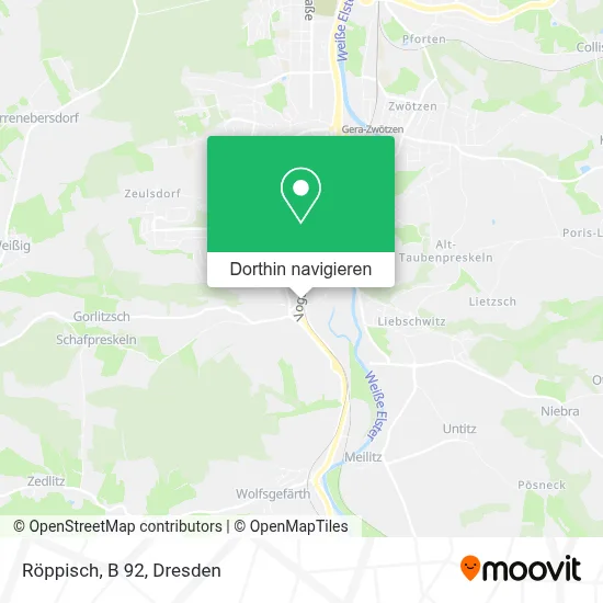 Röppisch, B 92 Karte