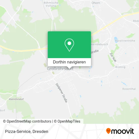 Pizza-Service Karte