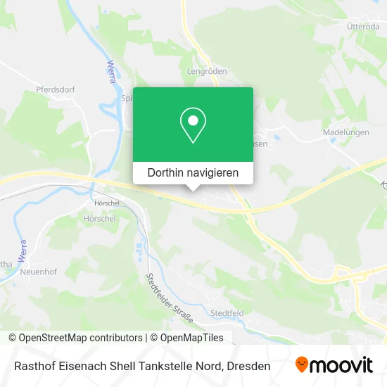 Rasthof Eisenach Shell Tankstelle Nord Karte