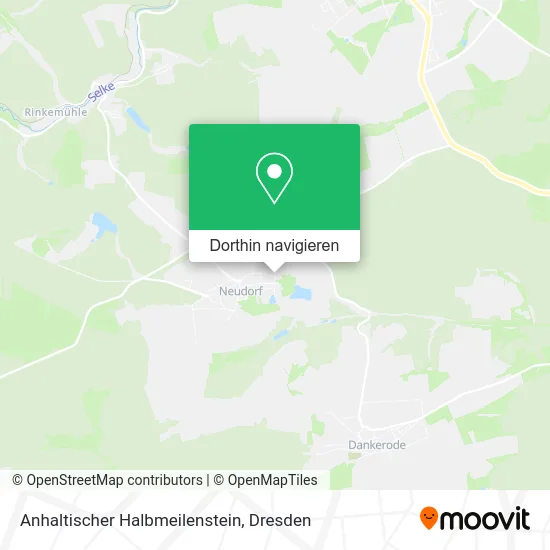 Anhaltischer Halbmeilenstein Karte