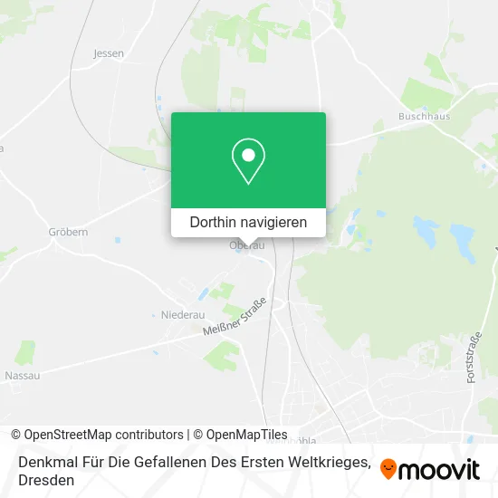 Denkmal Für Die Gefallenen Des Ersten Weltkrieges Karte