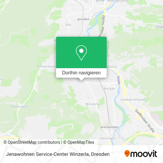 Jenawohnen Service-Center Winzerla Karte
