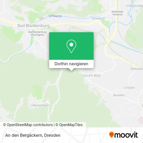 An den Bergäckern Karte