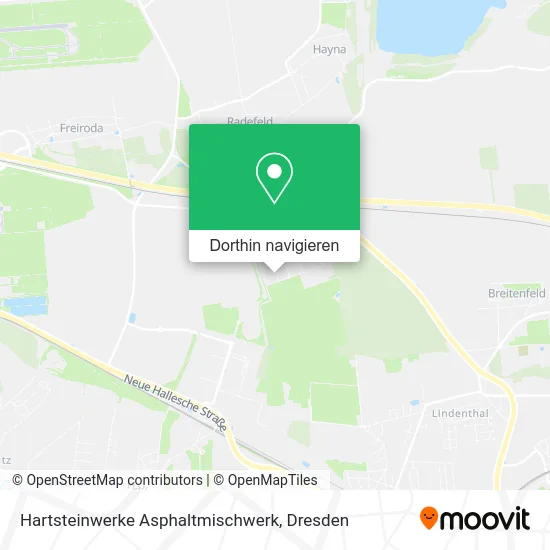 Hartsteinwerke Asphaltmischwerk Karte
