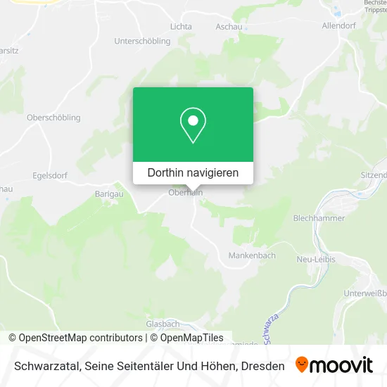 Schwarzatal, Seine Seitentäler Und Höhen Karte