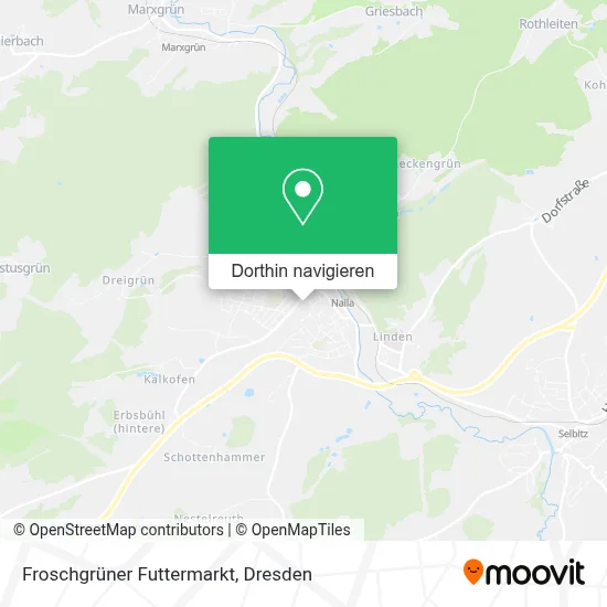 Froschgrüner Futtermarkt Karte