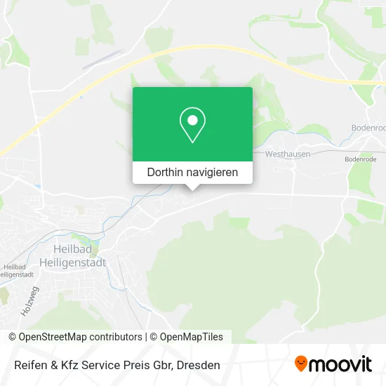 Reifen & Kfz Service Preis Gbr Karte