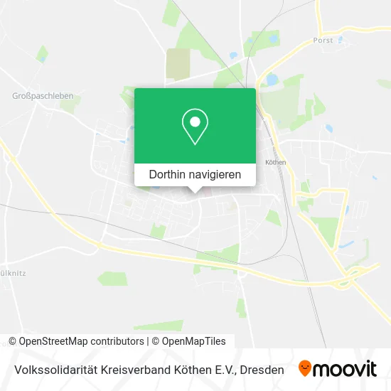 Volkssolidarität Kreisverband Köthen E.V. Karte