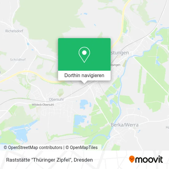 Raststätte "Thüringer Zipfel" Karte