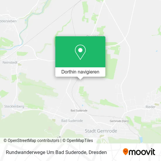 Rundwanderwege Um Bad Suderode Karte