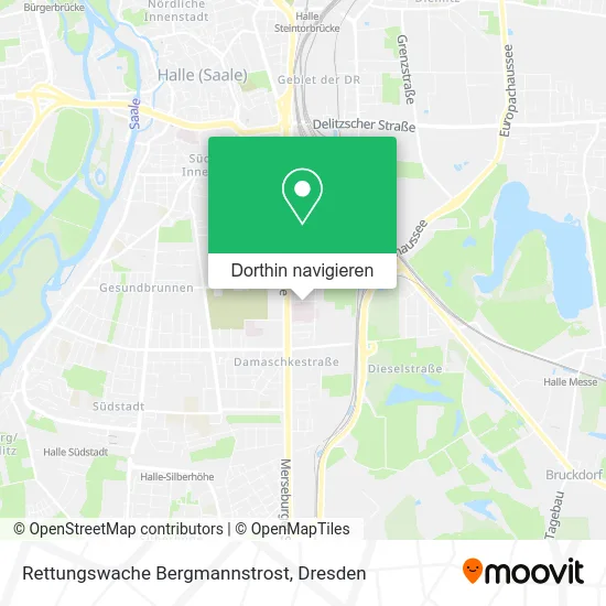 Rettungswache Bergmannstrost Karte