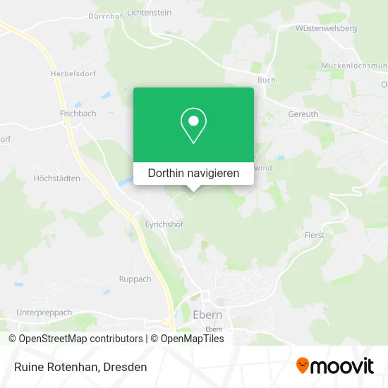 Ruine Rotenhan Karte