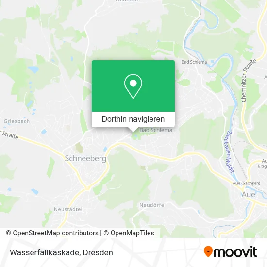 Wasserfallkaskade Karte