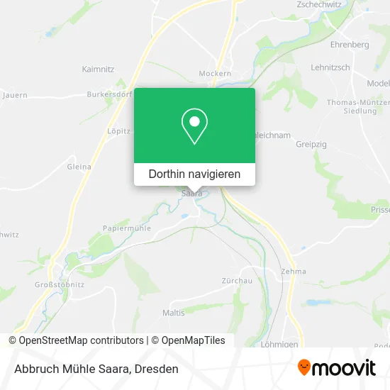Abbruch Mühle Saara Karte
